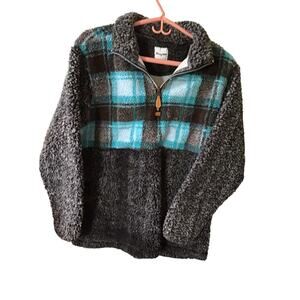 Prissy Jane Fuzzy Jacket 3/4 Zip Size  L